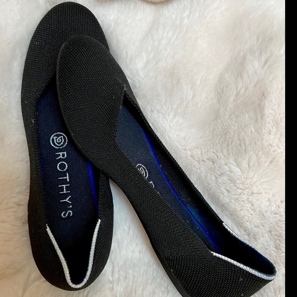 Rothy's The Flat in Black Solid